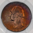 1957-D 25C Washington Quarter PCGS MS66 - Lovely Double Mint Set Toning