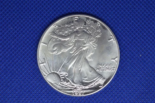 Uncirculated 1 Oz .999 Fine Silver 1987 US Walking Liberty One Dollar One Owner