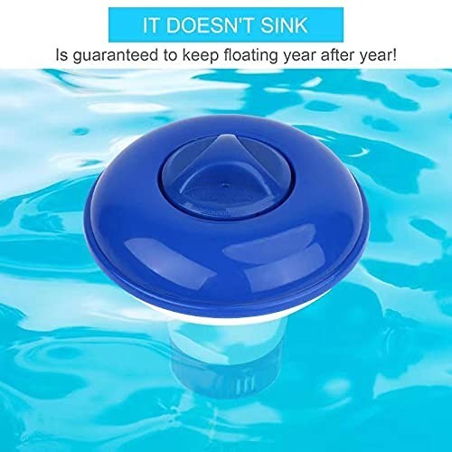 Chlorine Floater, Plastic Tablet Dispenser, 1.5" Blue/White 4.92" - Imagen 2 de 8
