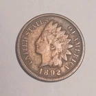 1892 INDIAN HEAD CENT VERY GOOD  1C Copper