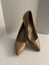 Fashion Nova Shoes Womens Size 7 Nude Patent Pointed Toe High Heel Pumps Classic