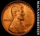 1937 Lincoln Wheat Cent-Choice Gem Brilliant Unc Red No Reserve #G9716