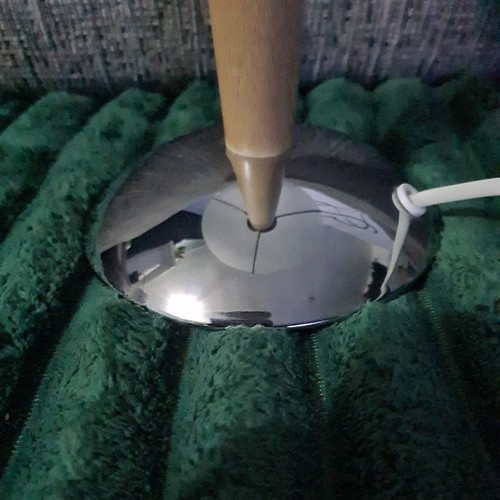 Pair Of Ikea KVINTOL Lamp Beech Wood Chrome Art Deco Mushroom Lamp Vintage 1990s - Picture 11 of 24