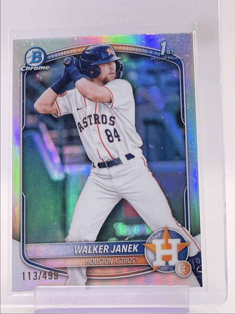 WALKER JANEK 2025 BOWMAN CHROME 1ST REFRACTOR ASTROS /499 Q0963