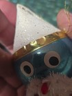 2 Vintage Blown Glass Mica SANTA Head Hat Glitter Christmas Ornament Japan — photo 10