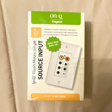 On-Q AU1004 Source Input, In-Wall Flush Mount, White Legrand On-Q