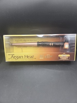 NEW BabylissPro One 'n Only Argan Heat  1 - 1/2  Ceramic Taper Curling Iron Wand