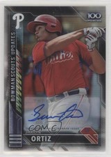 2016 Bowman Chrome Scout's Top 100 Updates /199 Jhailyn Ortiz #BSU-JO Auto 7eo