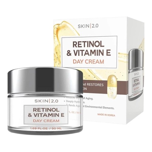 Skin 2.0 Retinol & Vitamin E Day Cream Face Cream Nourishes Restores New Sealed