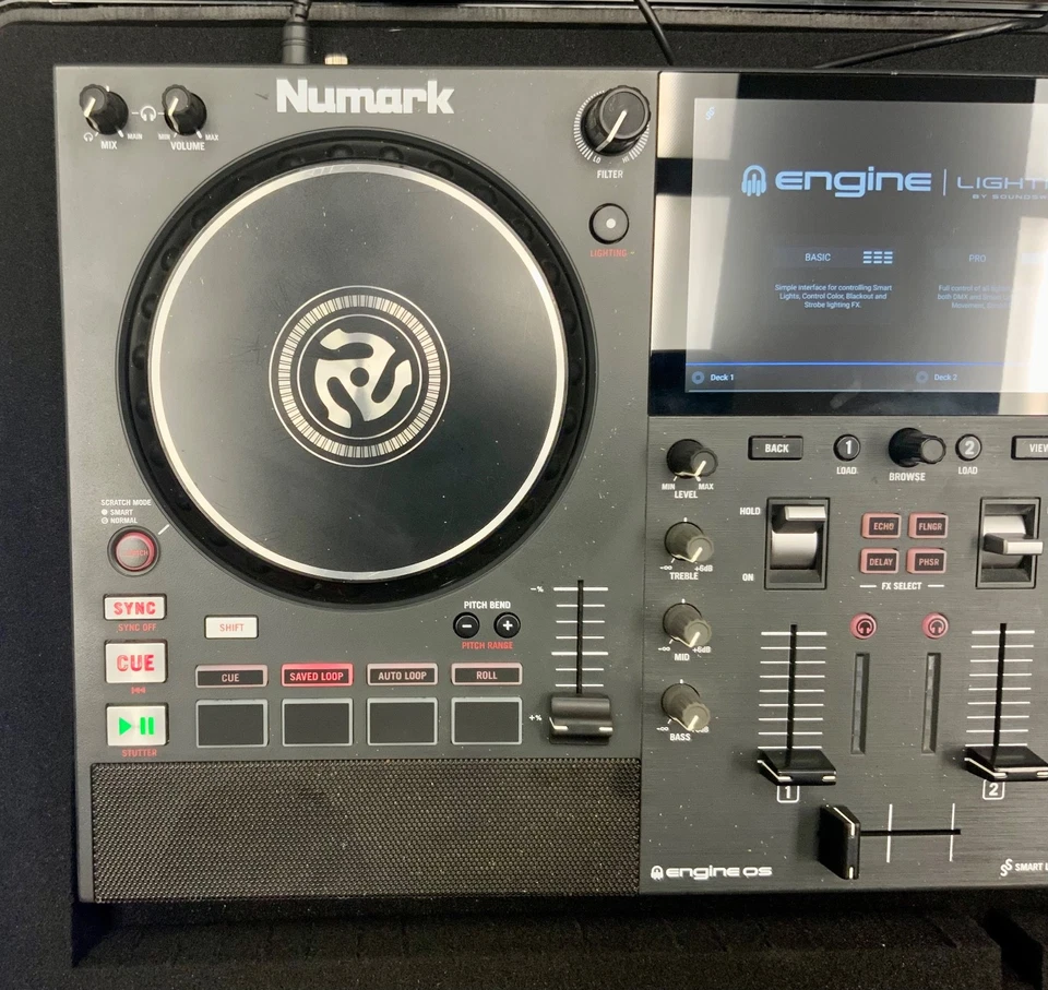 NUMARK MIXSTREAM PRO Double Deck WiFi DJ Controller Built-in Speakers Battery - Image 3 of 4