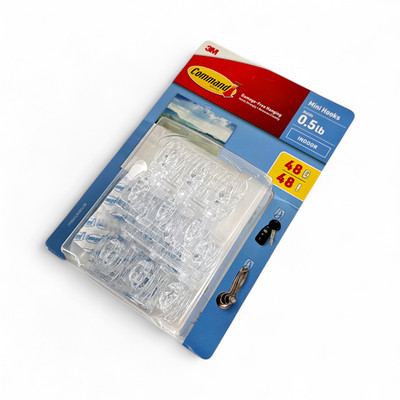 Command Clear Mini Wall Hooks - 48 Hooks + 48 Command Strips