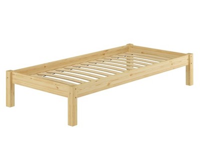 Einzelbett Kiefer natur 80x200 Massivholzbett Futonbett Kinderbett Holzbett