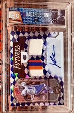 2021 Legacy Futures Kadarius Toney Dual Patch Auto Sapphire 04/25 HGA 9.0