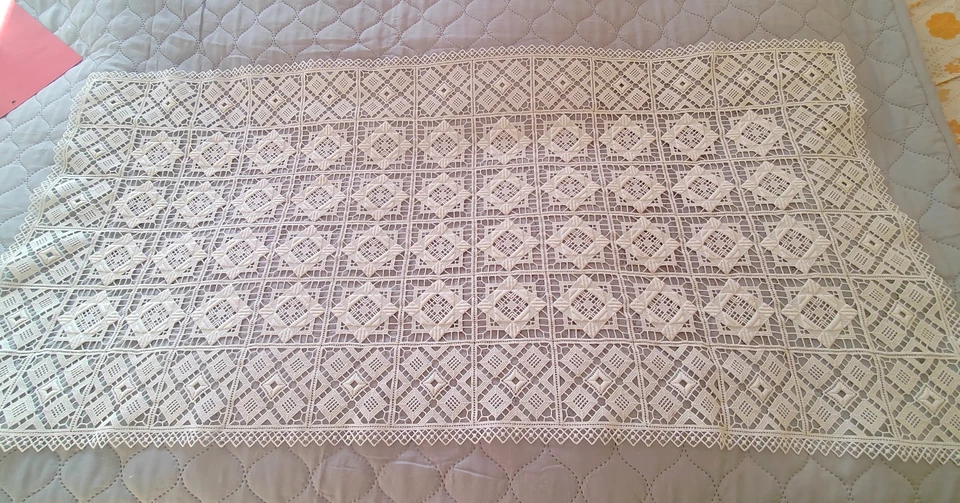 Nostalgie Plauener Spitzendecke aus Omas Wäschetruhe, rechteckig - Bild 2 von 4