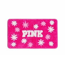 Victoria's Secret PINK Pink  White Stars Rug Rectangle Bath Mat 15" x 25" New