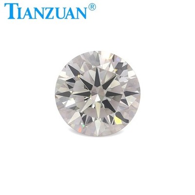 CVD Lab Grown Diamond Round Cut Brown Color VS1 VS2 Clarity GEMID Certificate