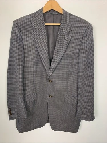 Canali Sport Coat Sz 40R Blazer Jacket Textured Wool Italy Gray Preppy Luxury