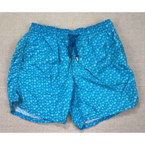 Vilebrequin Men LARGE Blue Sea Turtle Print Swim Trunks Liner Drawstring Shorts - Picture 1 of 7