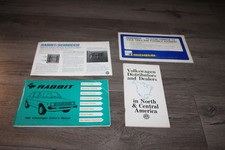 1980 VW Rabbit owners manual w extras & window sticker