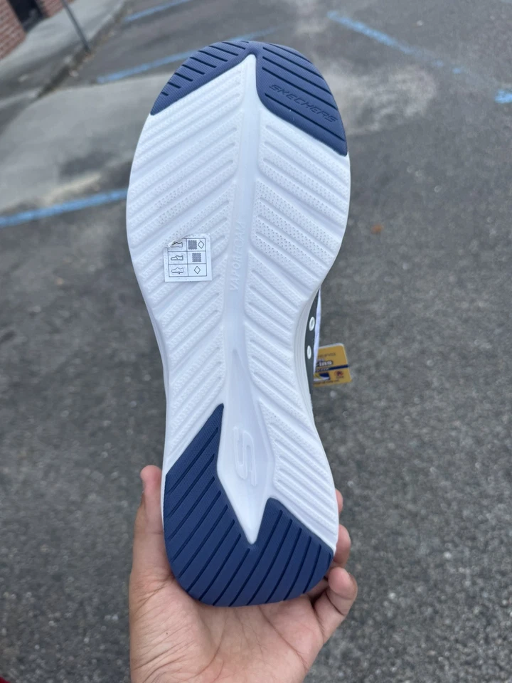 Skechers Men's Slip-Ins: Contour Foam - Cozy Fit Sneaker White/Navy size: 13us - Image 3 of 4