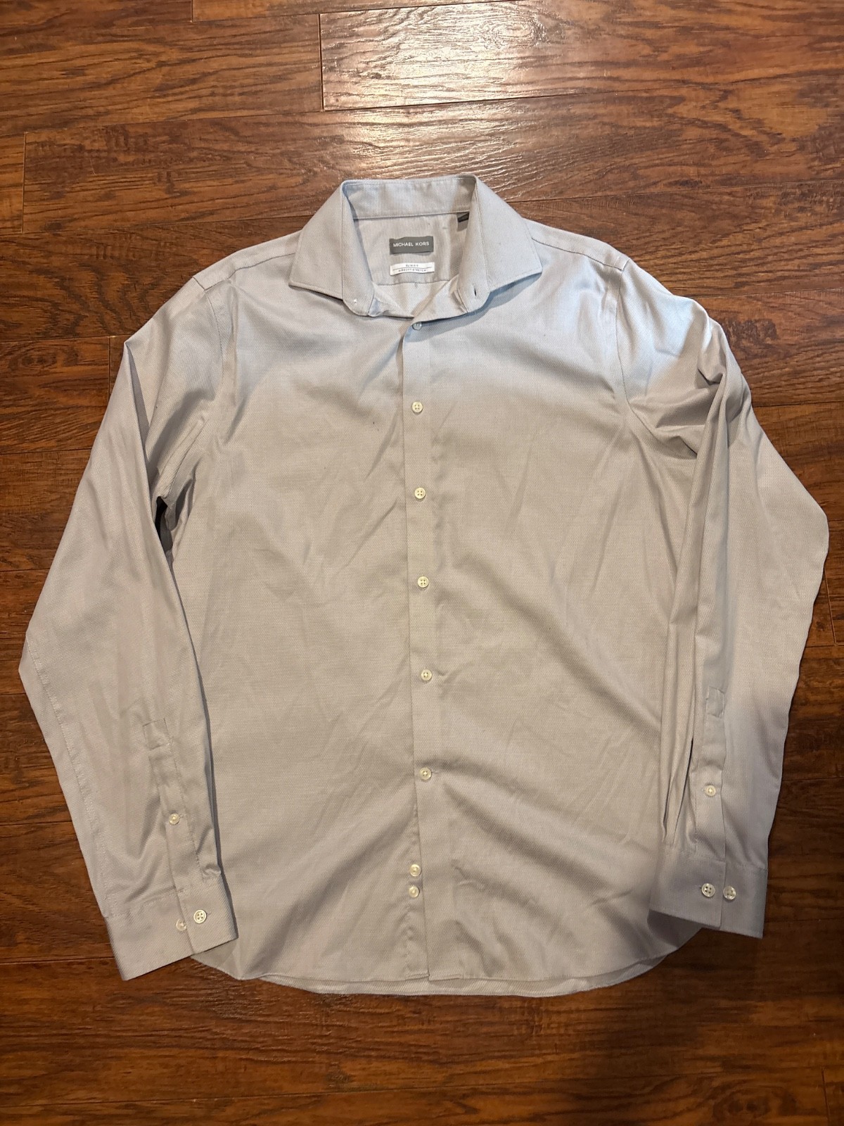 Michael Kors Mens Shirt Slim Fit Airsoft 16 1/2