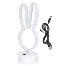Pâques lapin Neon lumière Creative LED Table Lampe de nuit unique