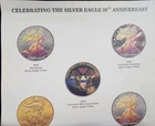 2006 Silver Eagle 20th Anniversary Hologram 5 Coin Set