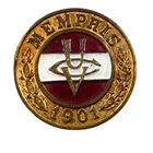 Antique UCV 1901 Memphis Official Reunion Enamel Lapel Button RARE Made in USA