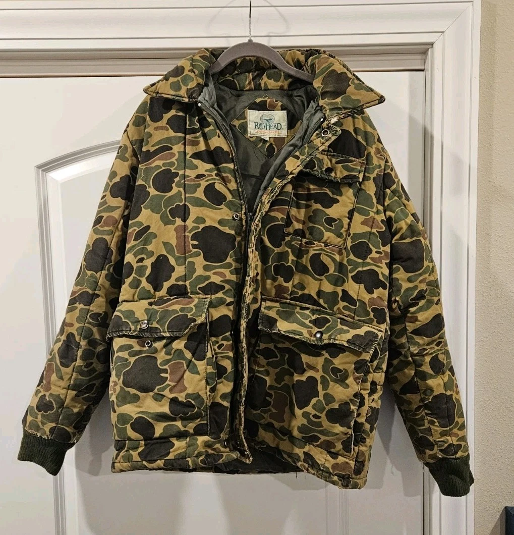 Vintage Redhead Outdoor Jacket M. Duck Camo Camouflage Puffer Coat. Y2K. Huntin