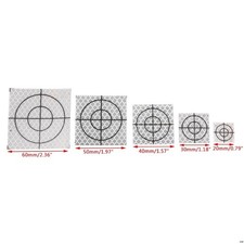 Bulk Pack of 100 Reflective Targets for Total Station Surveying 60x60mm