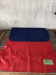 Vtg Academy Broadway Red Blue Canvas Pool Ocean Canvas Air Float Raft Mattress