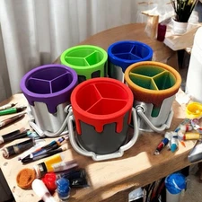 Drippy Bucket Pencil Holder Art Student Organizer Color Choice
