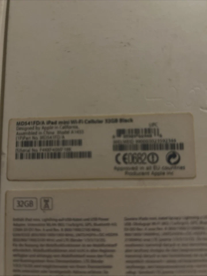 Apple iPad Mini MD541FD/A Wifi Cellular Black 32 GB - Voll Funktionsfähig Top - Bild 3 von 4