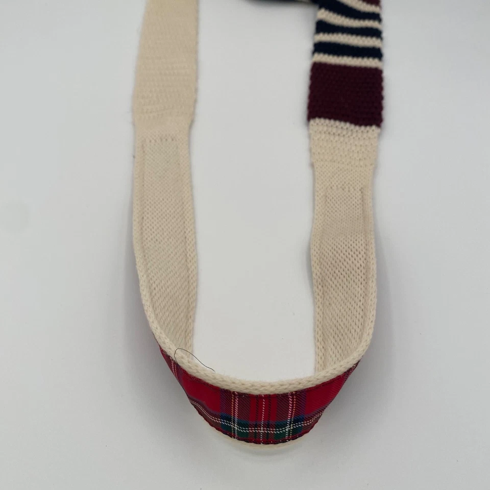 Corbata ajustada Tommy Hilfiger tejida a rayas de lana extremo cuadrado, 2,25" x 59" Foto 4 de 4