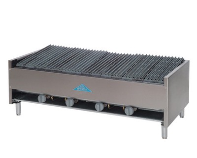 Comstock Castle ELB48-B Castle Series 48'' Countertop Lava Rock Char-Broiler
