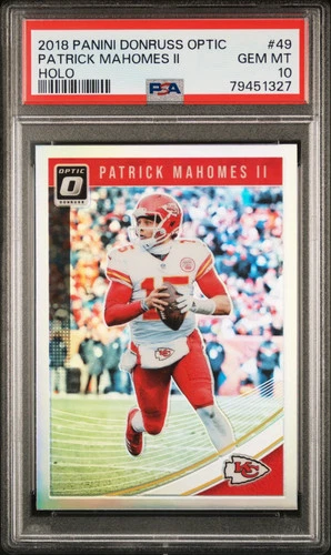 2018 Panini Donruss Optic Patrick Mahomes II #49 Holo PSA 10