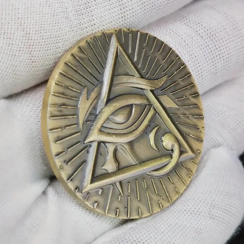 Altägyptische Anubis Auge des Horus Challenge Münze mit Schutzhülle - Bild 8 von 9