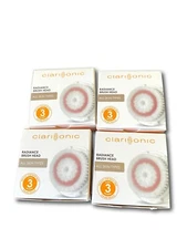 4 PK Clarisoinc Cleansing system Replacement Radiance Brush Heads Free Shipping