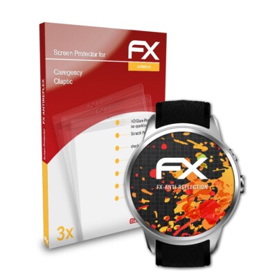 atFoliX 3x Film Protection d'écran pour Caregency Claptic