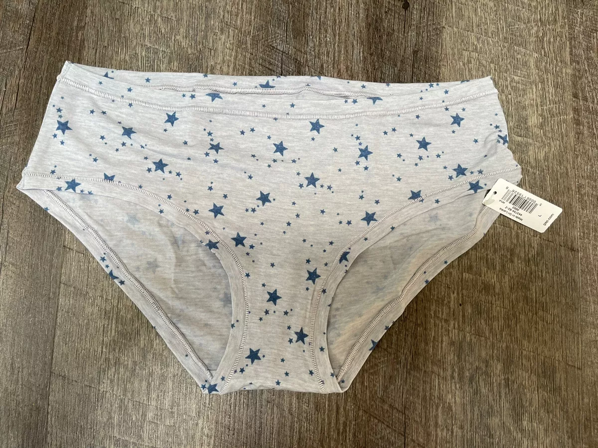 Gap Breathe Hipster Underwear Women's Undies Panty Panties Blue Star Print  NWT