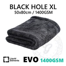 Liquid Elements - Black Hole EVO XL 50x80cm 1400GSM Fahrzeug Trockentuch randlos