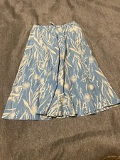 Herman Geist Skirt Womens 6 Vintage Floral Fields Blue Midi