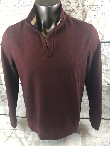 UNTUCKIT Quarter ZIP Pullover Sweaters Mens Size Large burgundy Style Corral - Picture 2 of 11