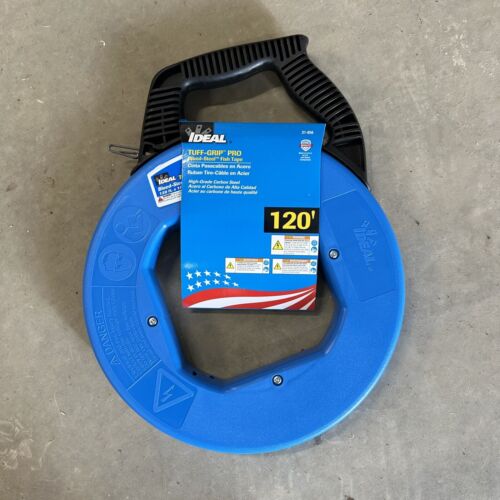 IDEAL 120' TUFF-GRIP PRO (Blued Steel) Fish Tape, Model 31-056 - US Made! - Picture 1 of 4