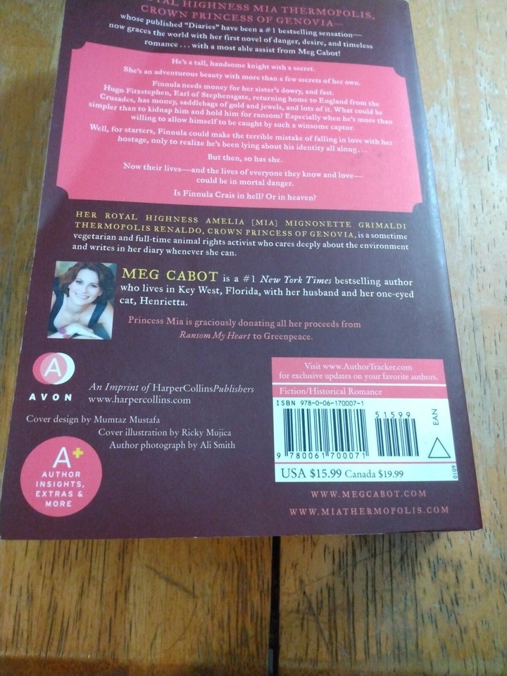 Ransom My Heart by Mia Thermopolis and Meg Cabot (2009, Trade Paperback ...