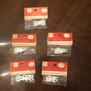 Vintage Scissors Craft Supplies Miniature Pieces White Plastic 5 Bags NIP 1.5”