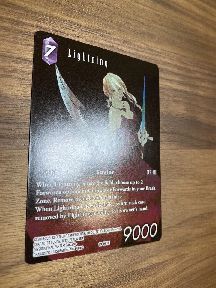 Final Fantasy TCG Lightning 13-081H Crystal Radiance Full Art Foil FFTCG - Image 3 of 4