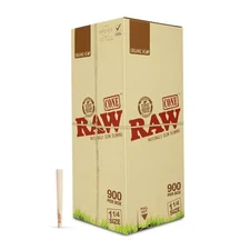 RAW Organic Pre Rolled Cones 900 Count Slow Burn Brown Rolling Paper