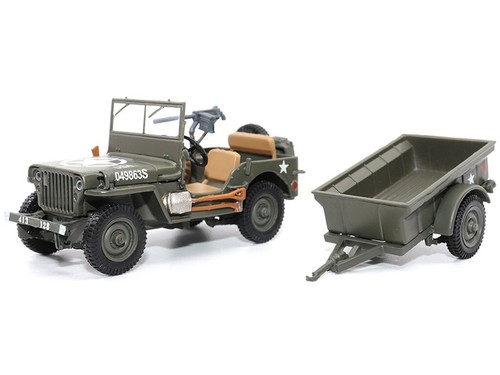 Motor City Classics 1/43 23200-44 Willys Jeep with Trailer US Army - Picture 9 of 15