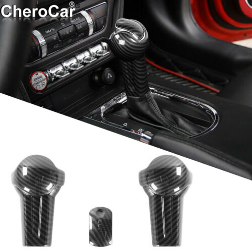 32X Front Dash Decor Strip Cover Trim Kit for Ford Mustang 2015-20 Carbon Fiber - Picture 6 of 20